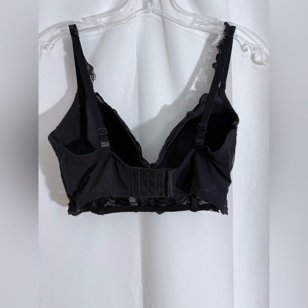 Victoria’s Secret Body By Victoria Black Lace Lined Demi Bra Size 34DD - Picture 7 of 11